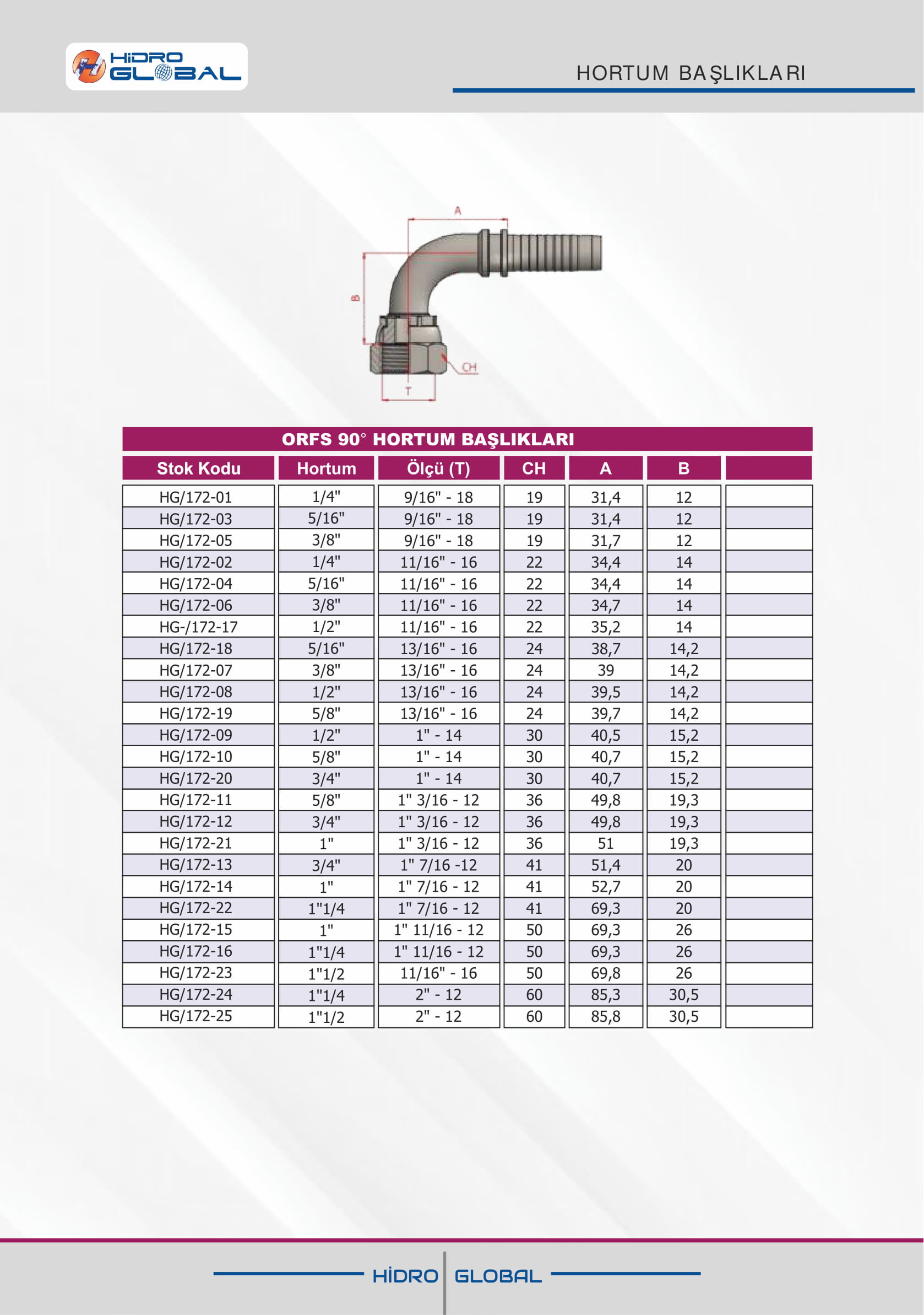 ORFS 90 HORTUM BAŞLIKLARI